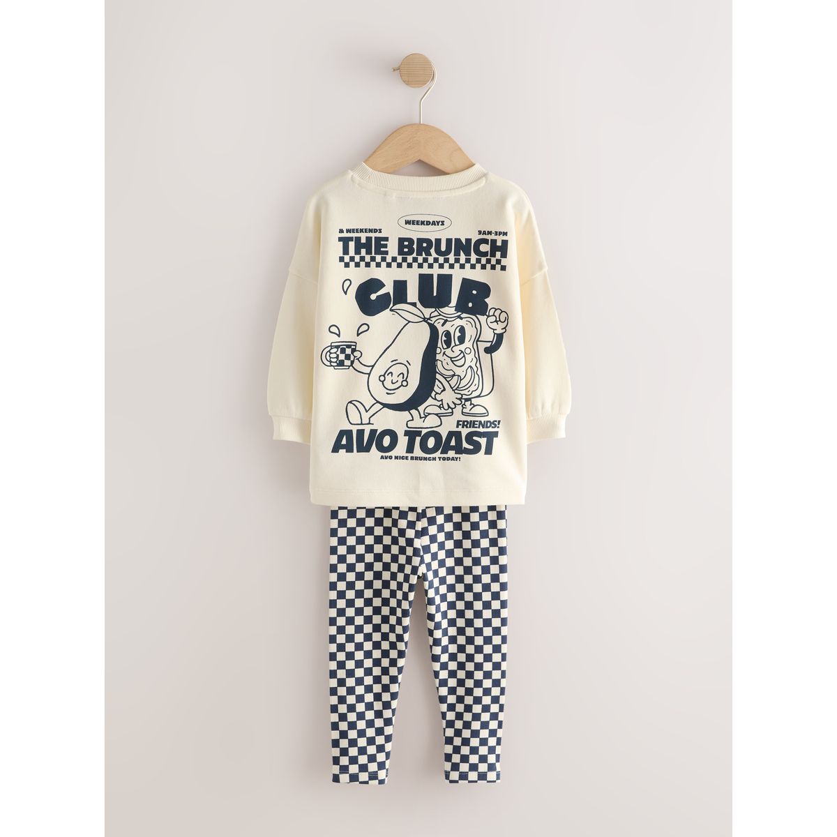 T-shirt et pantalon de jogging, 4 pièces club de brunch bleu marine/blanc, NEXT