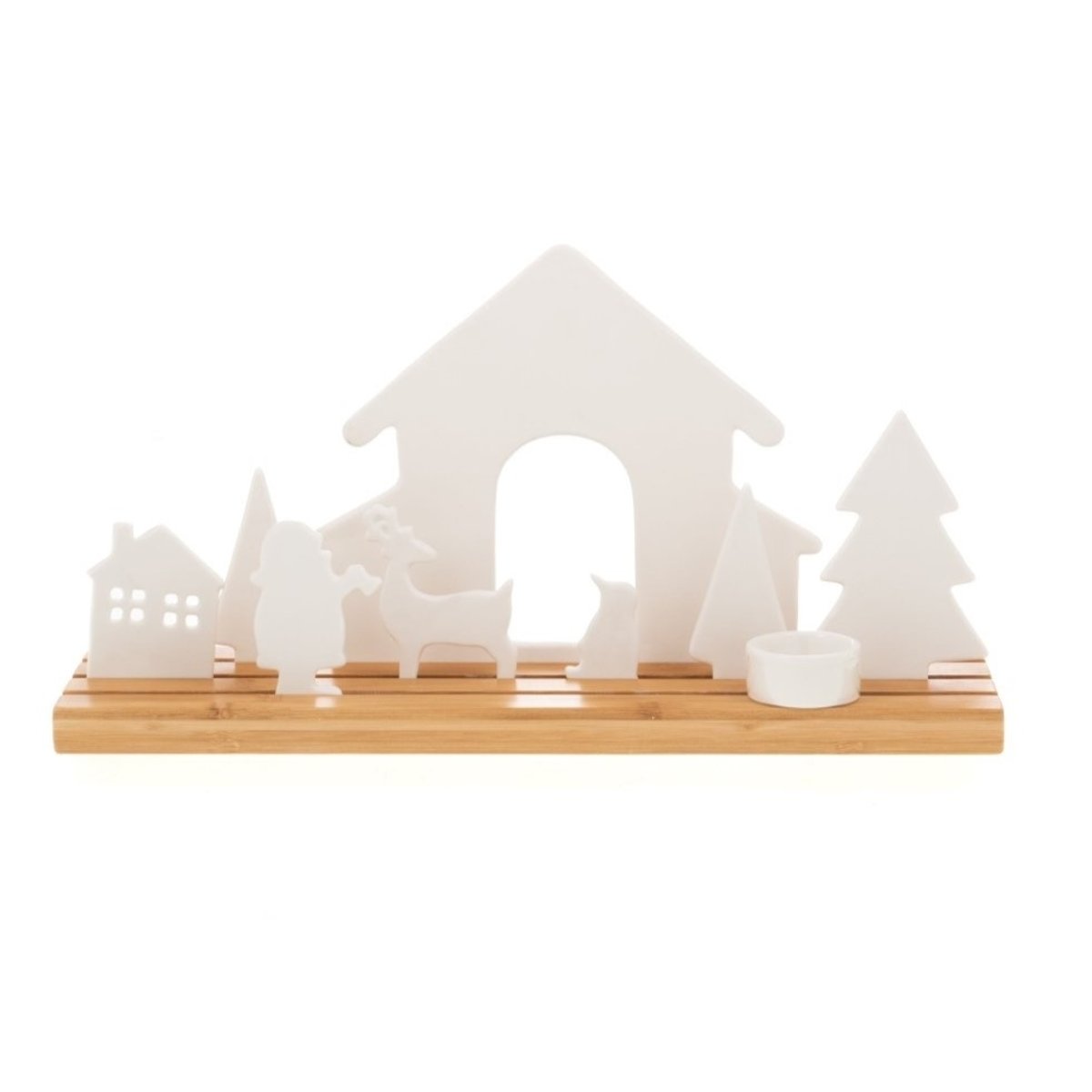 Bougeoir village de Noël blanc, AMADEUS