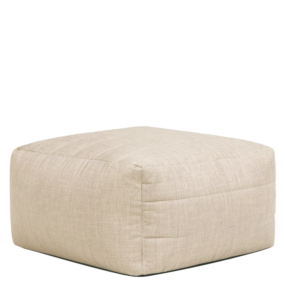 Pouf canapé de jardin modulable en tissu tissé d'intérieur et d'extérieur Oeko-Tex® - NOA beige, ICON