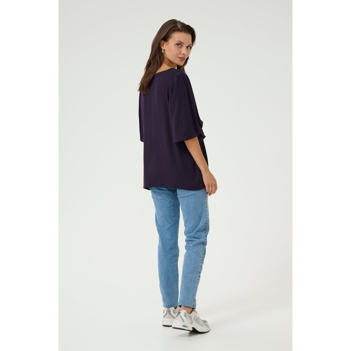Short sleeved blouse violet dawn purple, KAFFE