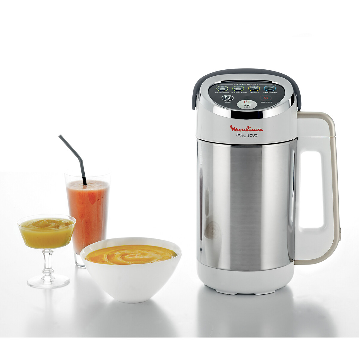 Blender chauffant Easy Soup LM841B10 inox/blanc, MOULINEX