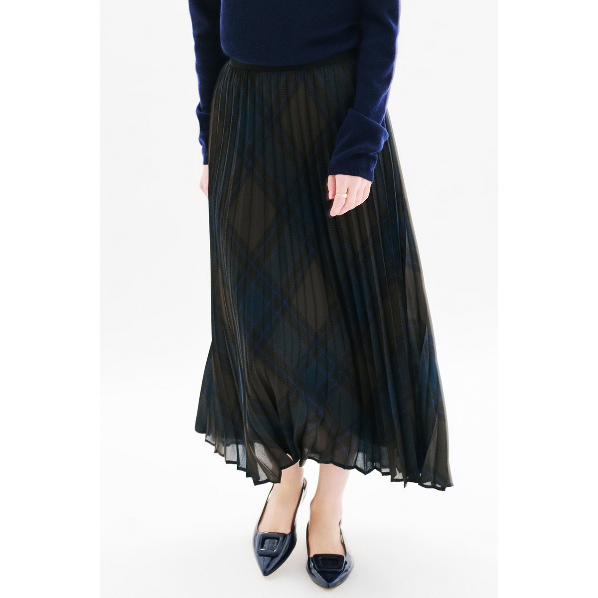 Jupe longue fluide JENNY vert kaki, CAROLL