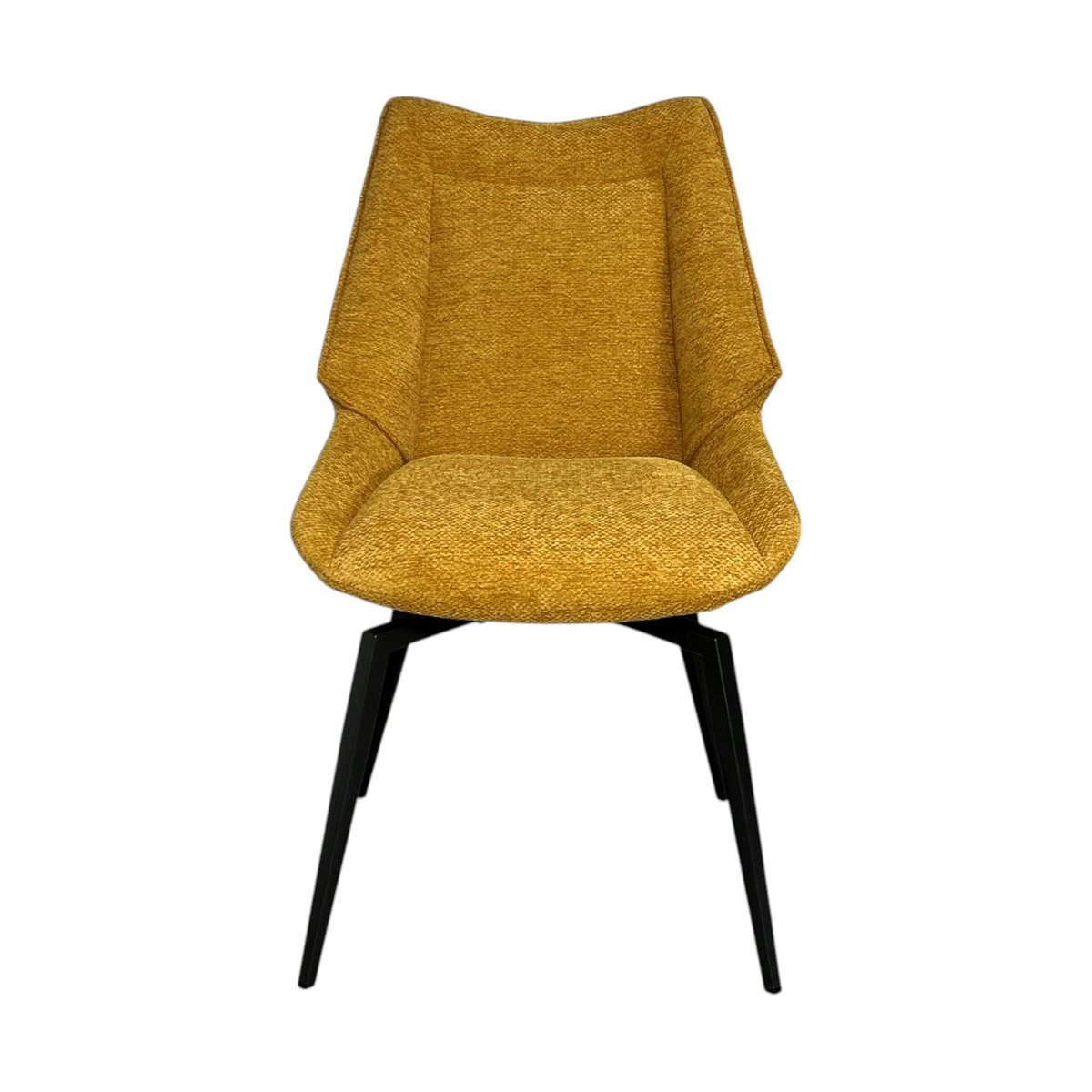Chaise design tissu microfibre moutarde (lot de 2) IENA moutarde, PIER IMPORT