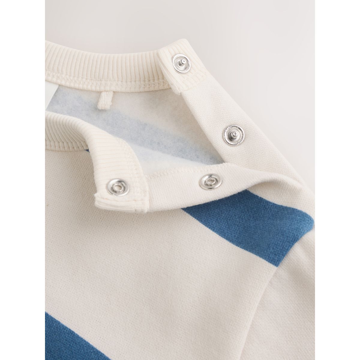 Barboteuse sweat baby rayure bleu/écru, NEXT