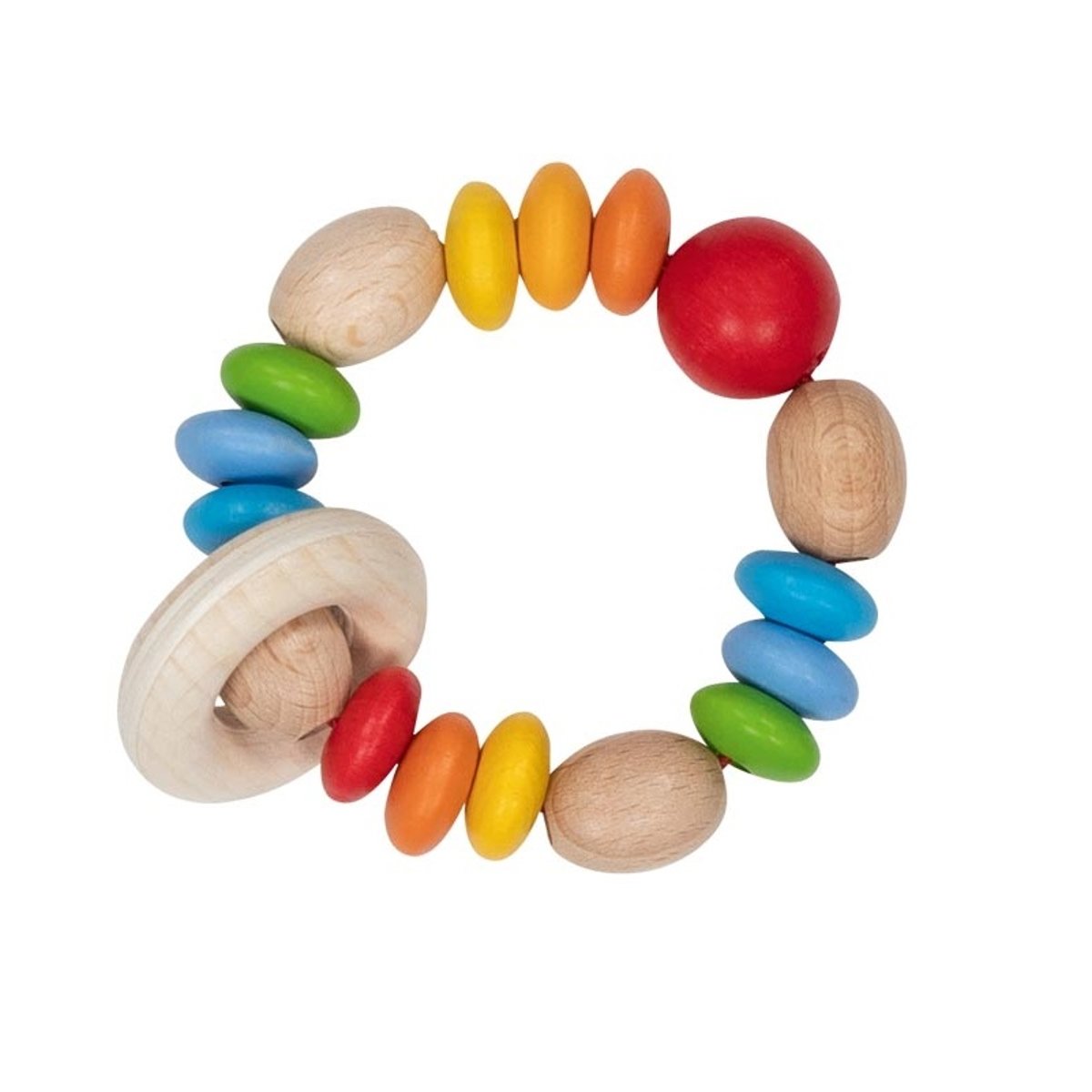 Hochet lentilles arc-en-ciel beige, GOKI