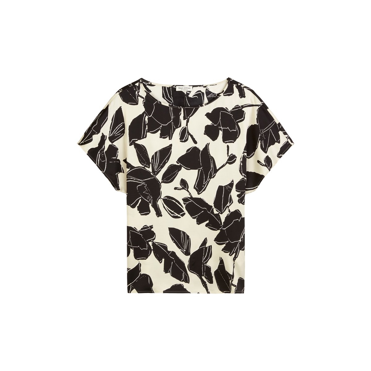 Chemisier imprimé régulier en satin stretch de viscose multicolor, MARC O'POLO