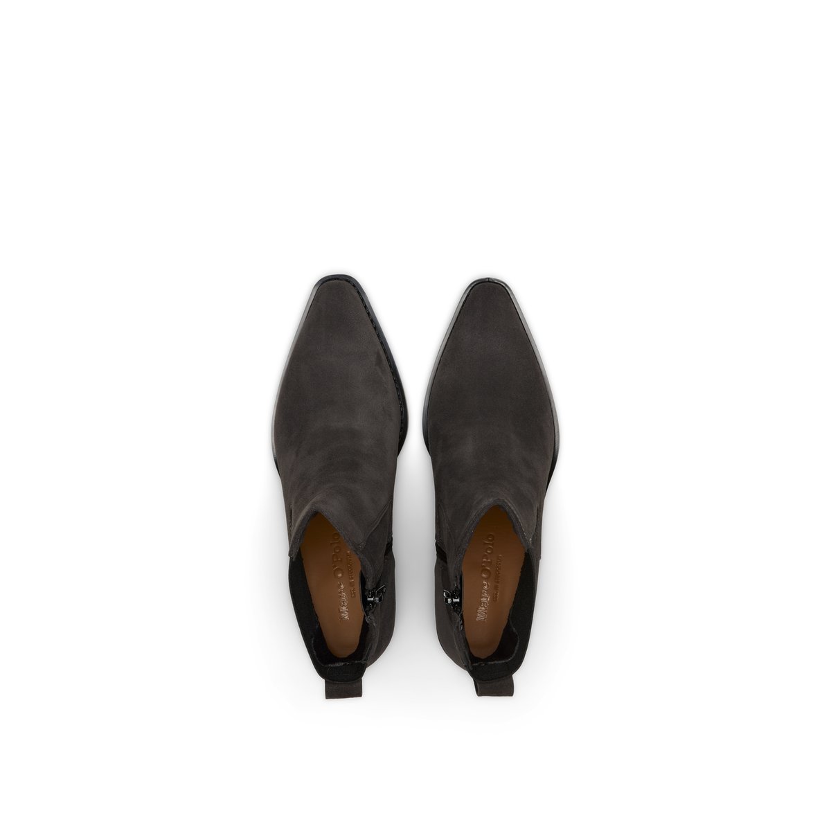Bottines modèle Luna de style western avec zip intérieur gris, MARC O'POLO