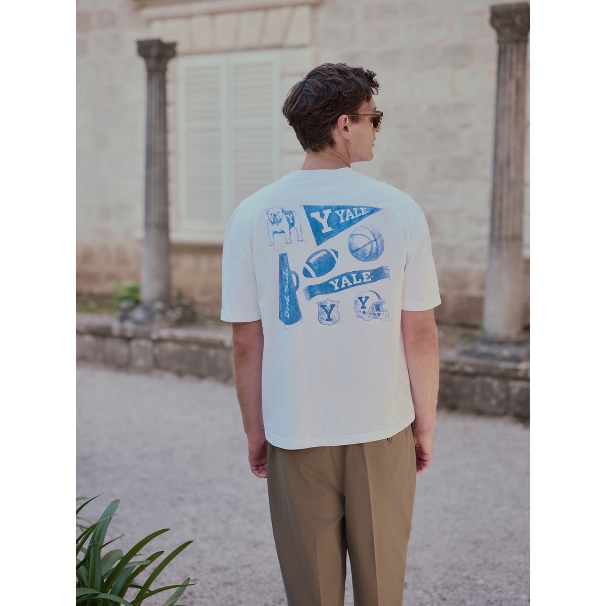 T-shirt léger décontracté yale blanc, NEXT