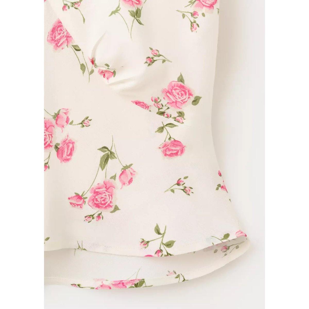 Blouse florale en dentelle noir, MANGO