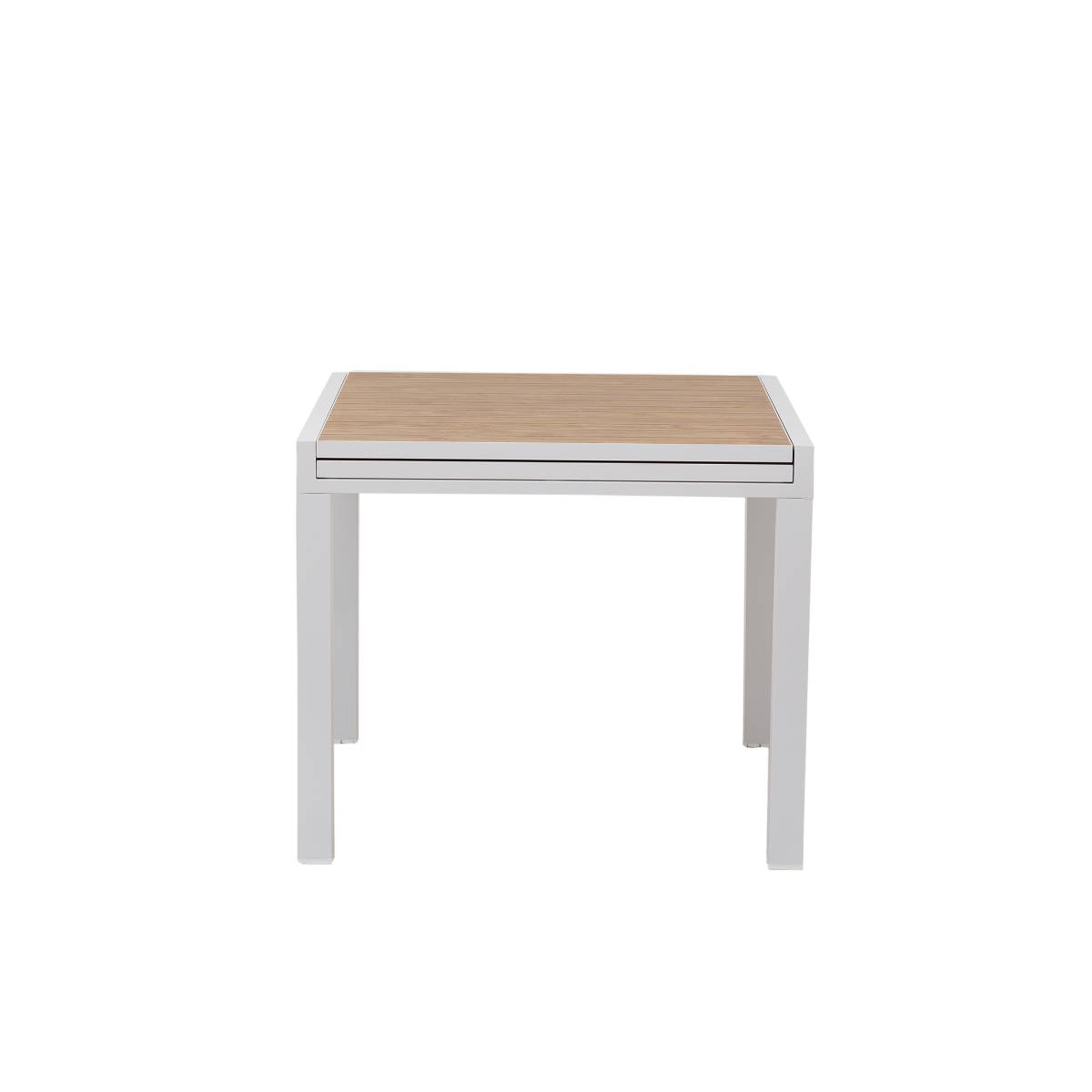 Table de jardin en aluminium AYDEN blanc, MADE IN MEUBLES 