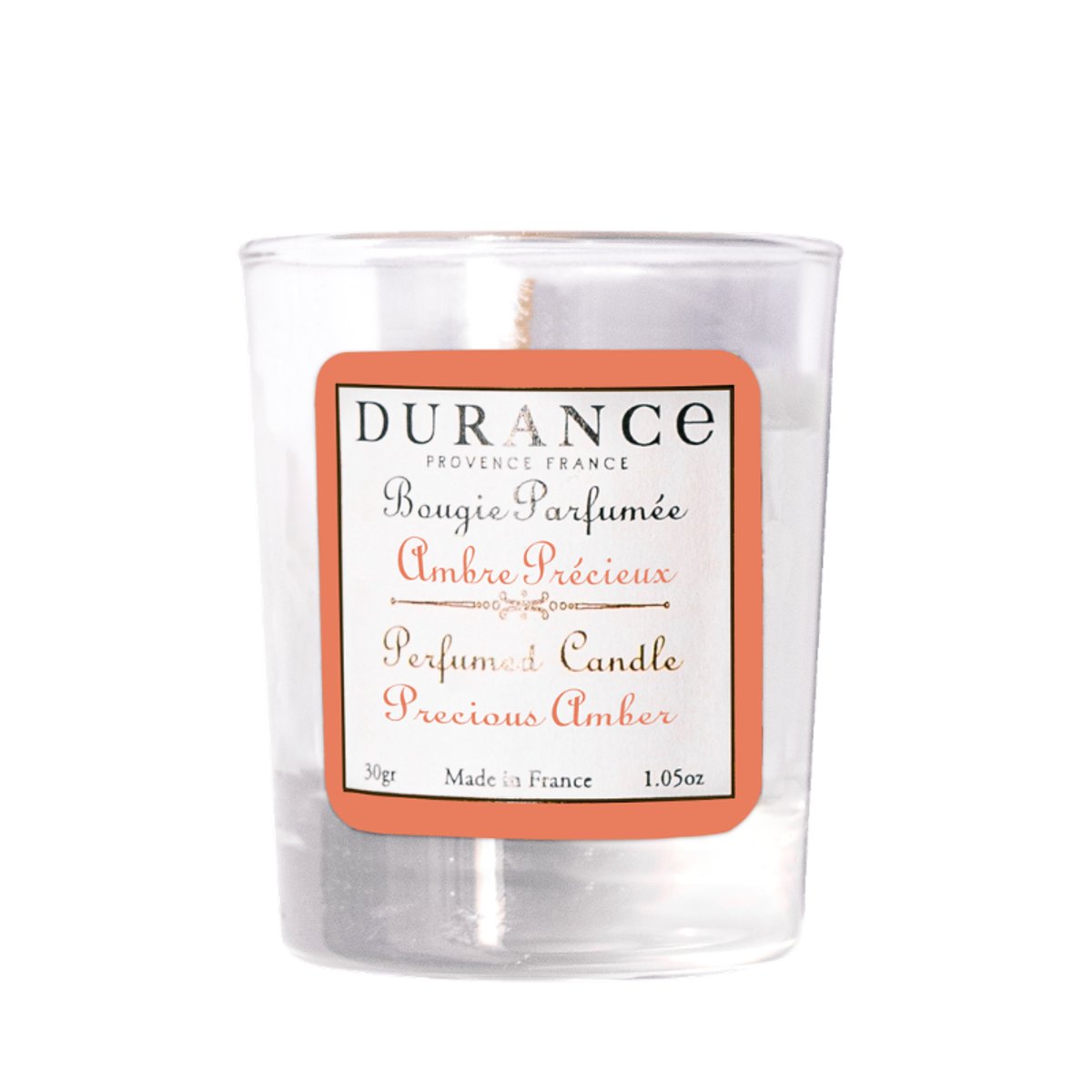 Mini bougie parfumée AMBRE PRÉCIEUX couleur unique, DURANCE
