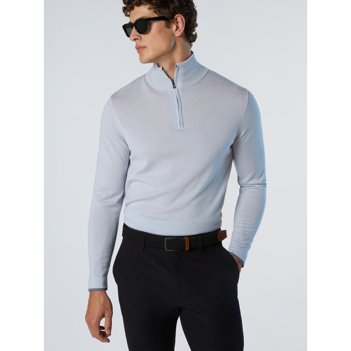 Pull demi-zip blanc, NORTH SAILS