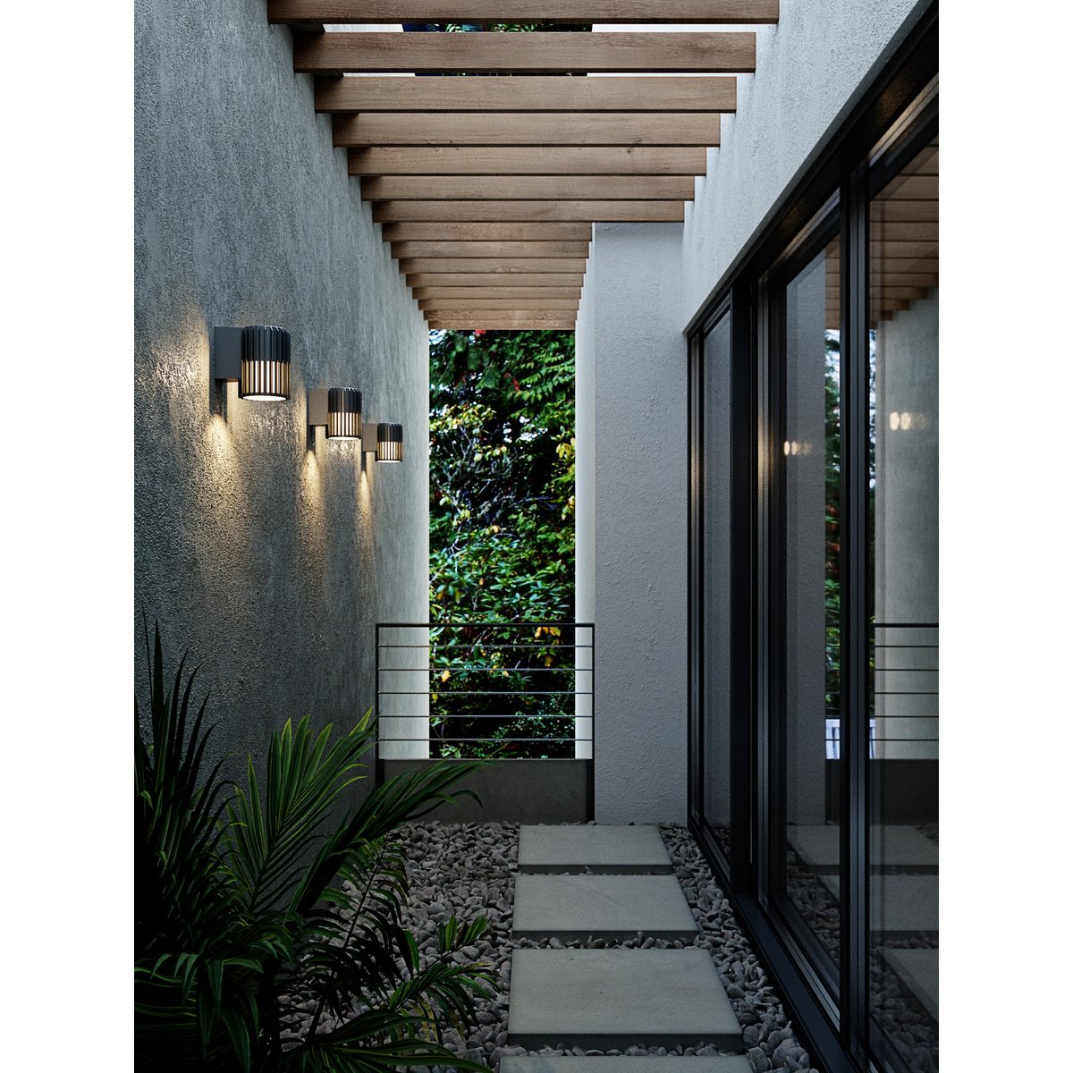 Applique murale extérieure adapté aux zones côtières  en aluminium, ALUDRA simple noir, NORDLUX