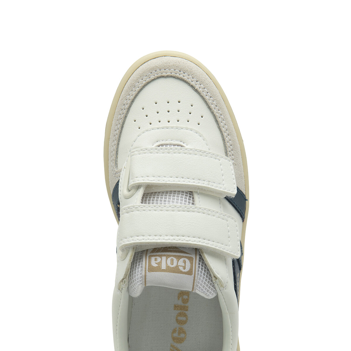 Baskets Hawk Strap blanc/bleu marine, GOLA