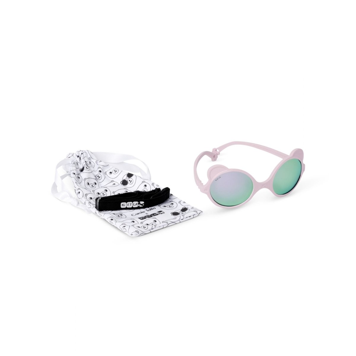 Lunettes de soleil bébé 0-1 ans Ourson Rose pâle rose, KI ET LA
