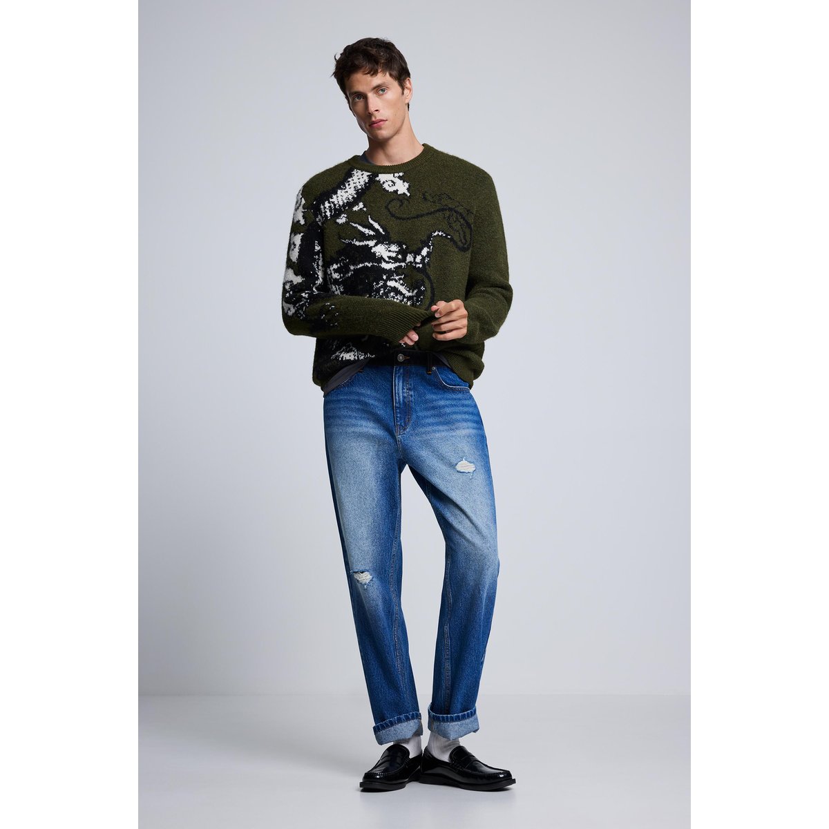 Jean à double taille bleu clair, DESIGUAL