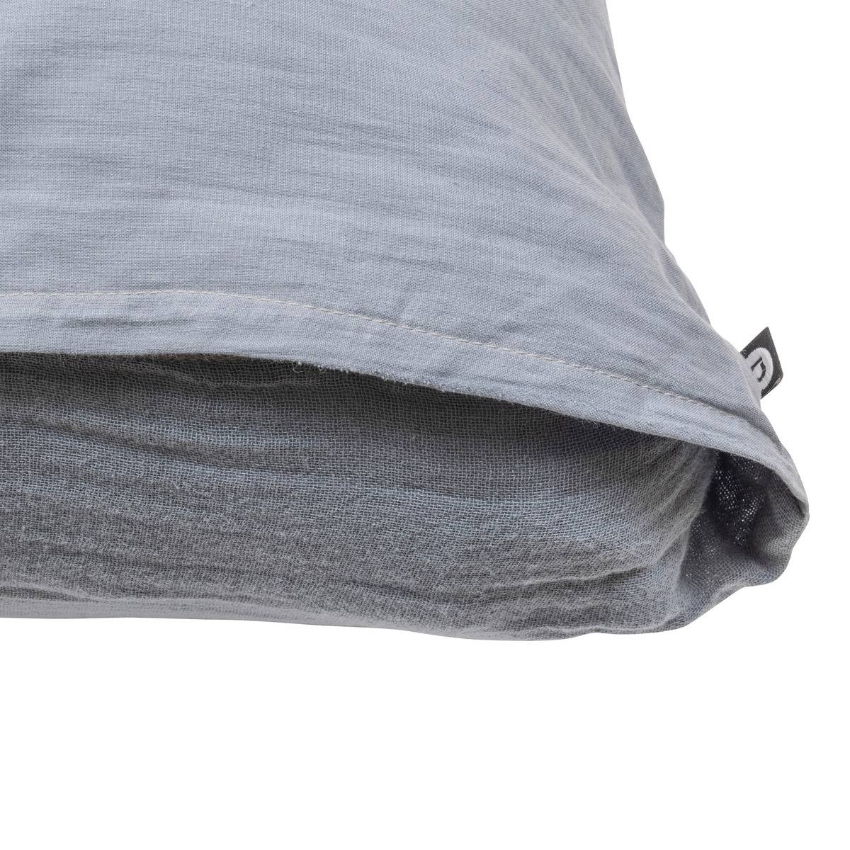 Parure de lit en double gaze de coton LILI bleu gris, ATMOSPHERA FOR KIDS
