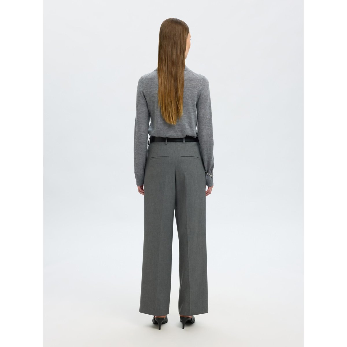 Pantalon De Costume medium grey melange, SELECTED