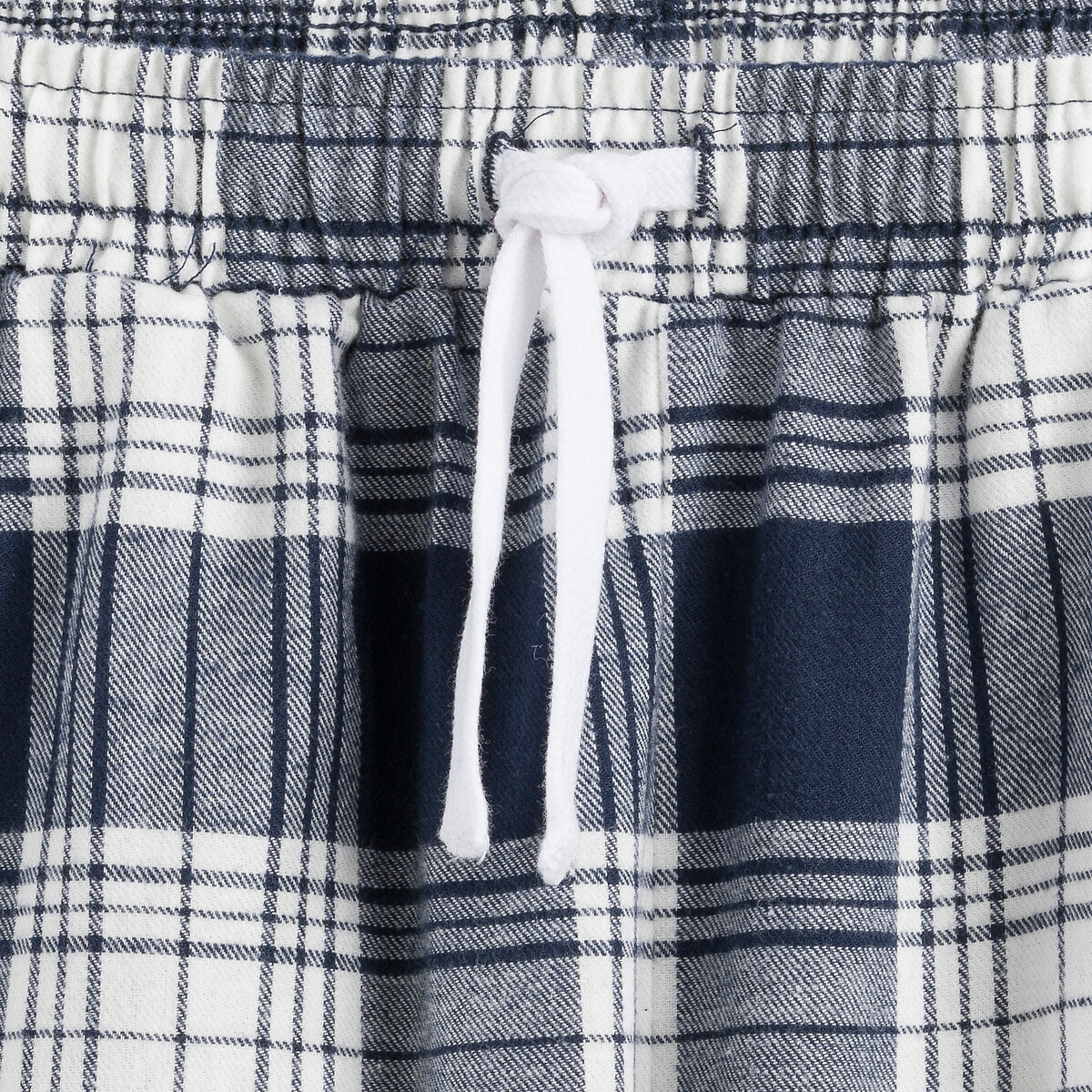 Pyjama, texte Seattle et bas à carreaux bleu marine, LA REDOUTE COLLECTIONS