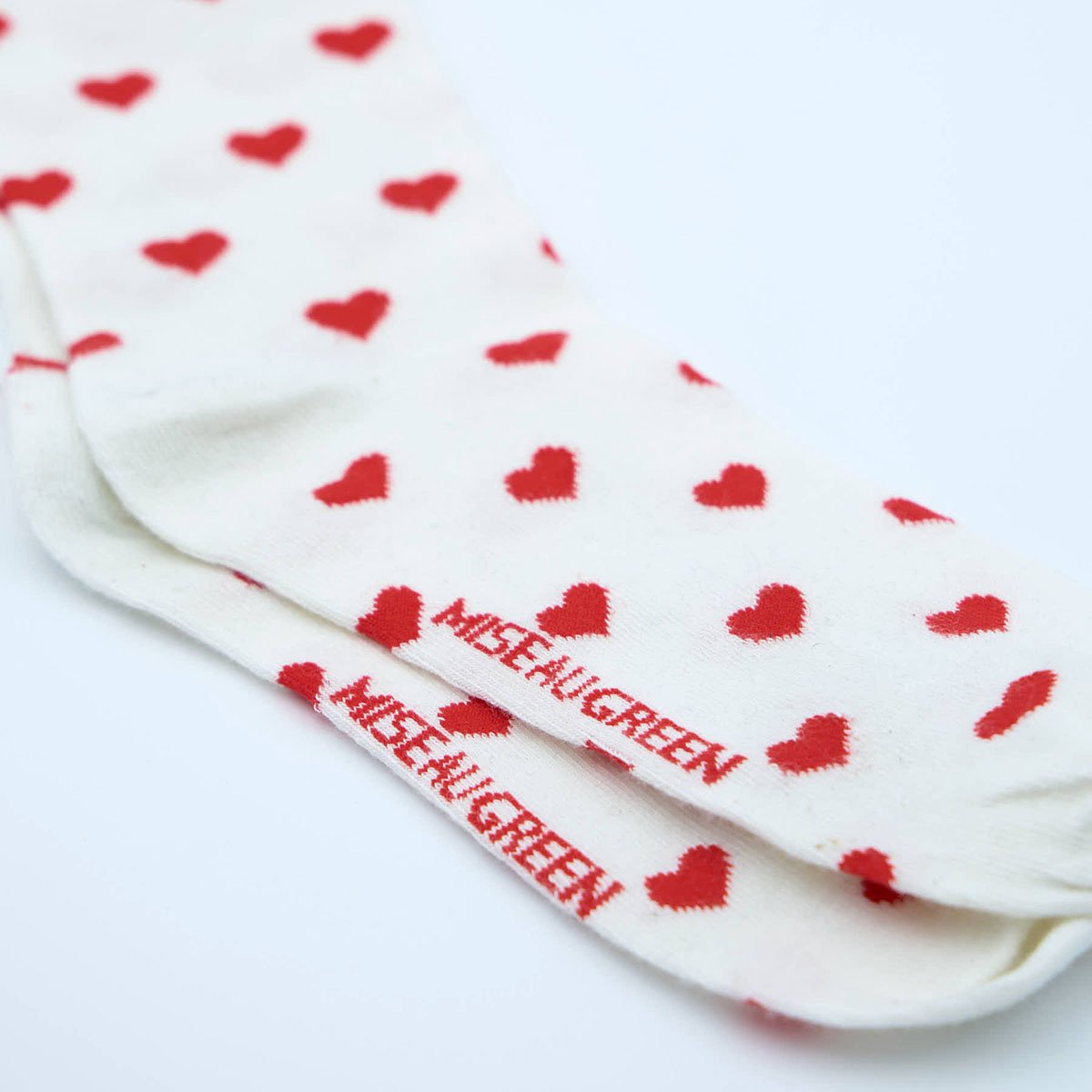 Chaussettes cœurs Guilia blanc, MISE AU GREEN