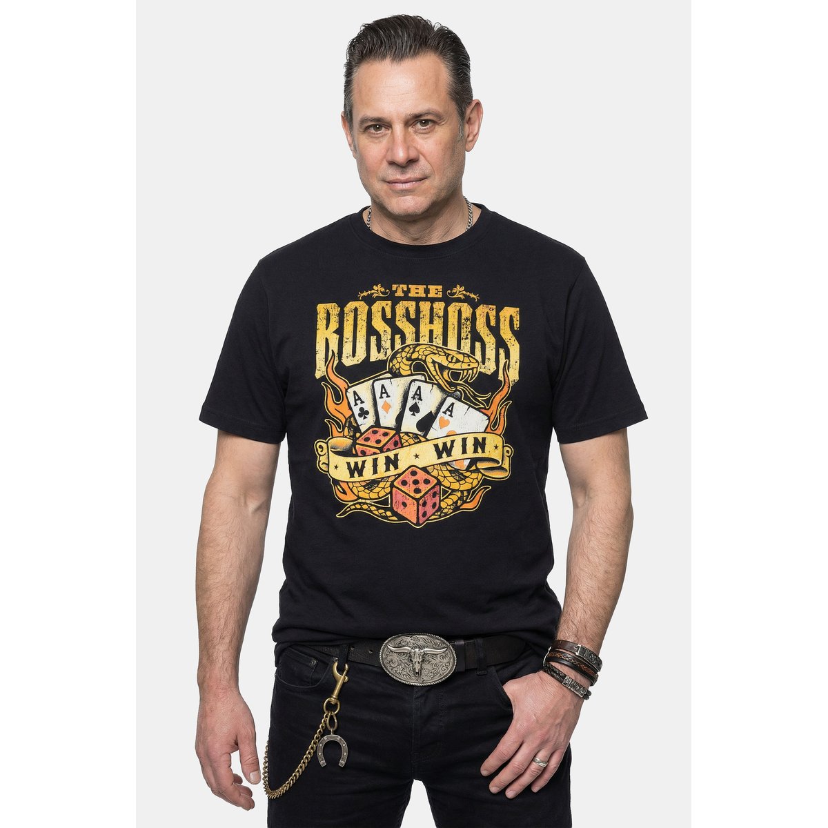 T-shirt groupe Boss Hoss noir, JP1880