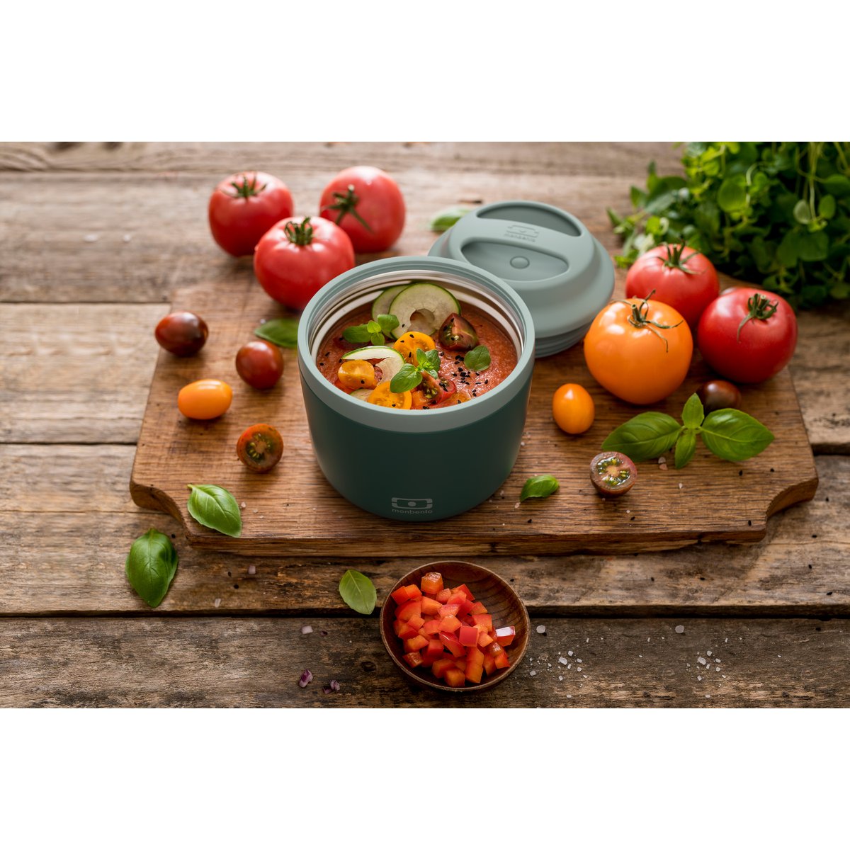 Lunch box isotherme 550ml, MB Element vert bicolor, MONBENTO