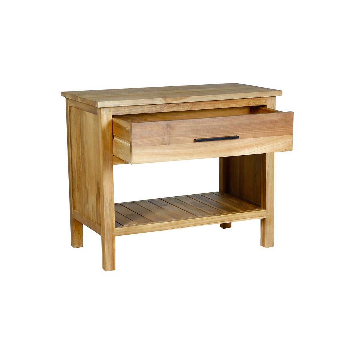 Meuble de salle de bain en teck massif 90 cm MARLI naturel, BERAH GETAH