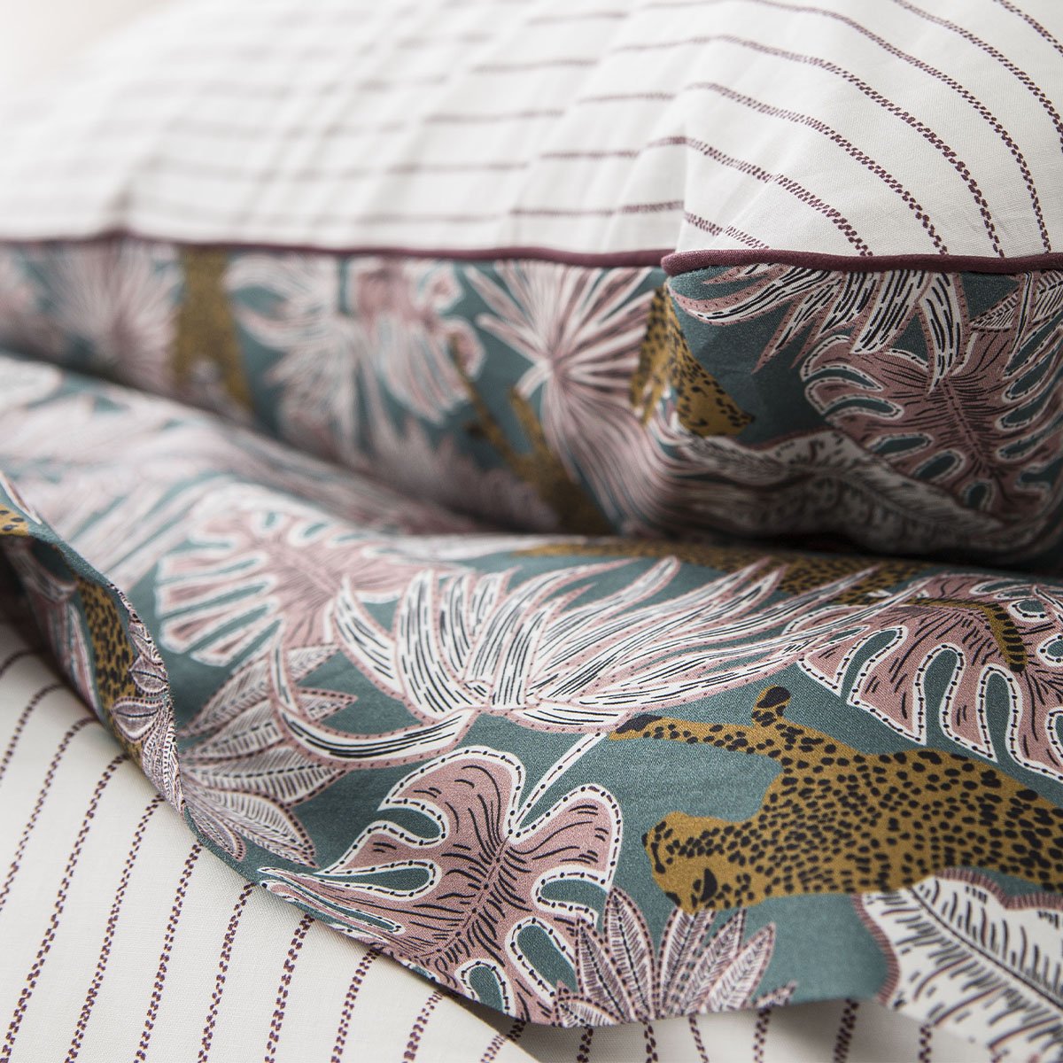 Housse de couette en percale de coton, LUXURIA violet, ESSIX