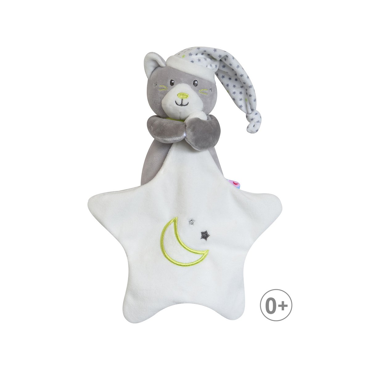 Doudou mouchoir magidoux chat velours doux gris, SUCRE D'ORGE