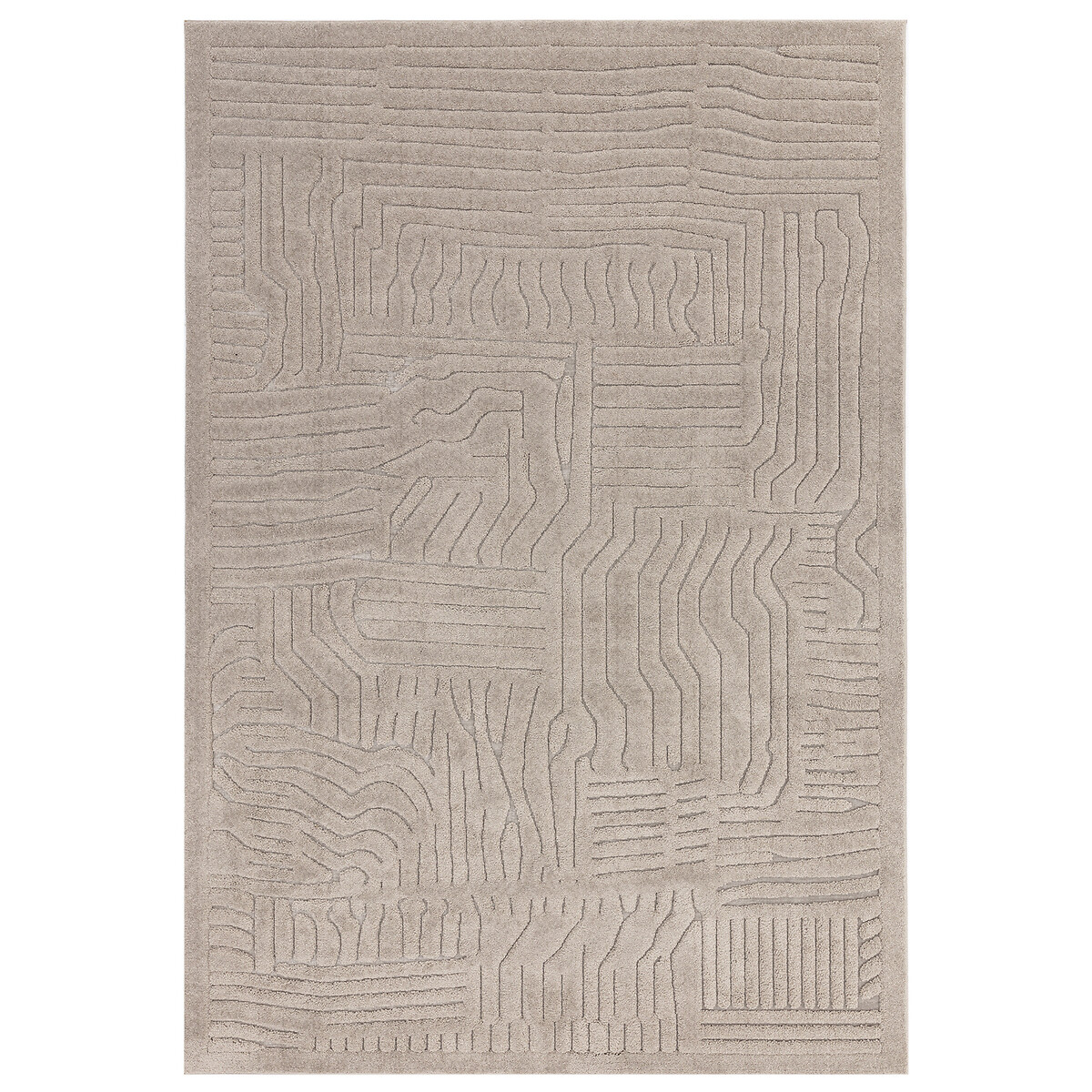 Scandi 3D Abstract Pattern Rug natural, ÉDITÉ