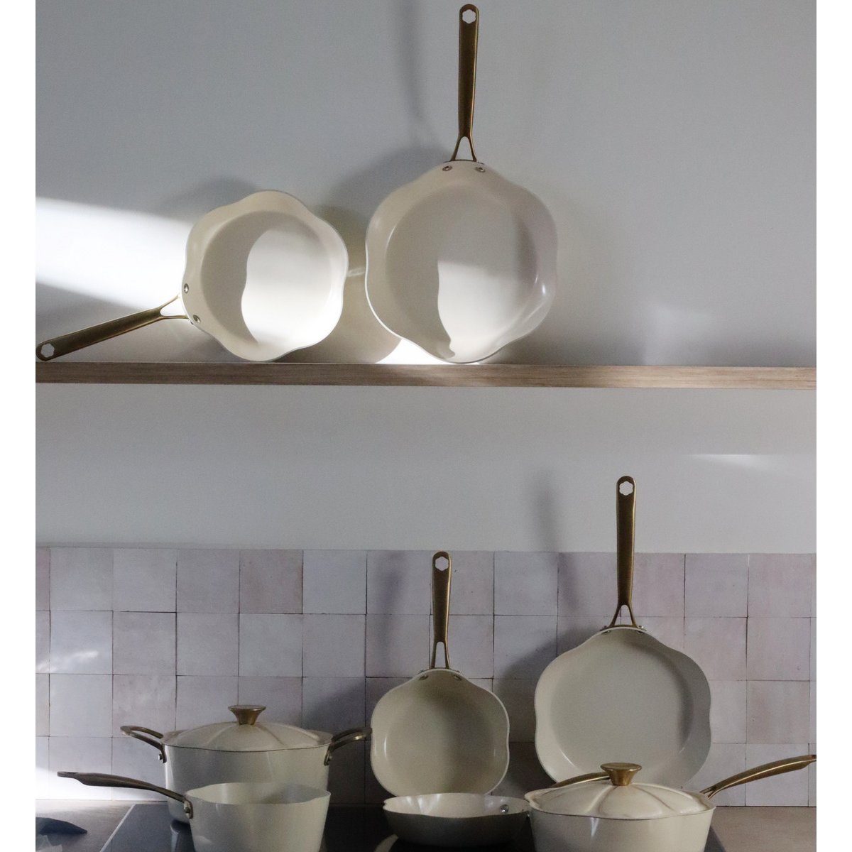Casserole en aluminium recyclé, DAHLIA beige-or, MENASTYL