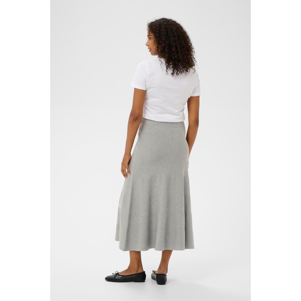 Jupe casual gris grey melange, KAFFE