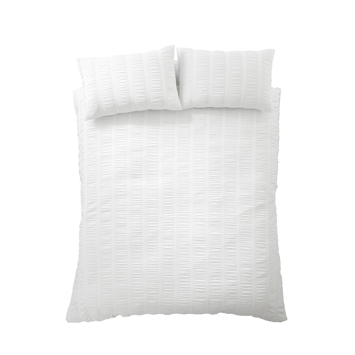 Waffle Seersucker Duvet Cover Set white, PINEAPPLE ELEPHANT