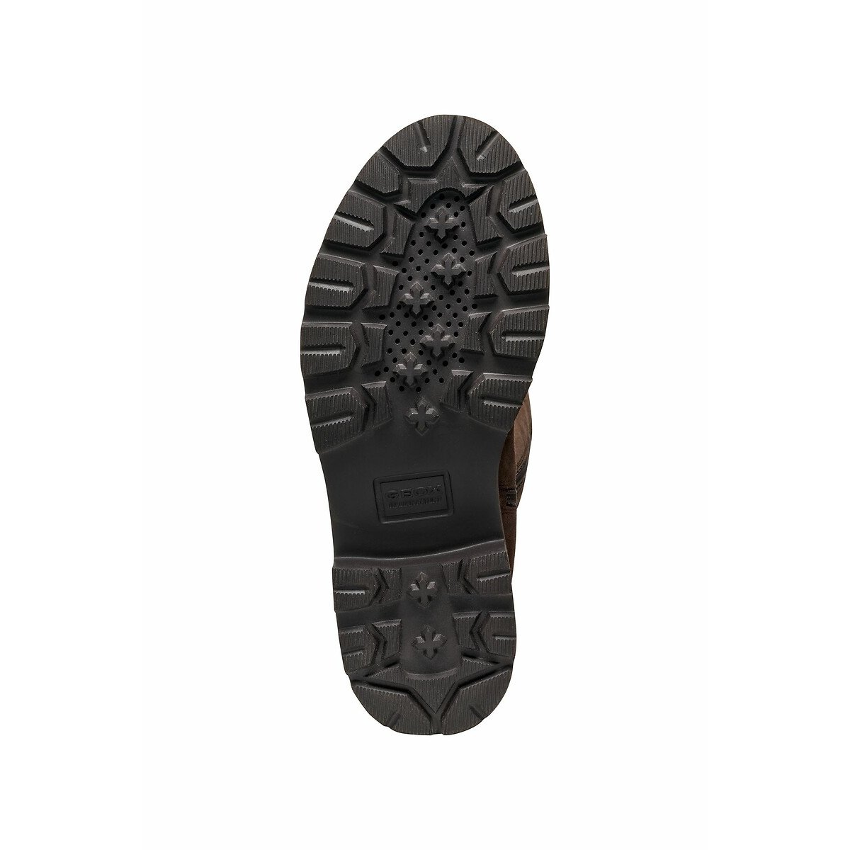 Bottes plates en cuir Norize marron foncé, GEOX
