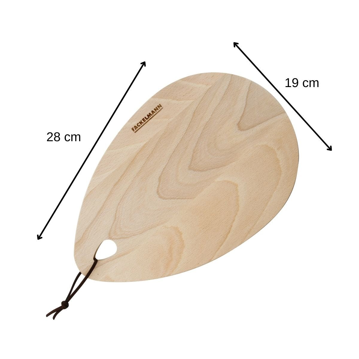 Planche à découper ovale ECO FRIENDLY bois brun, FACKELMANN