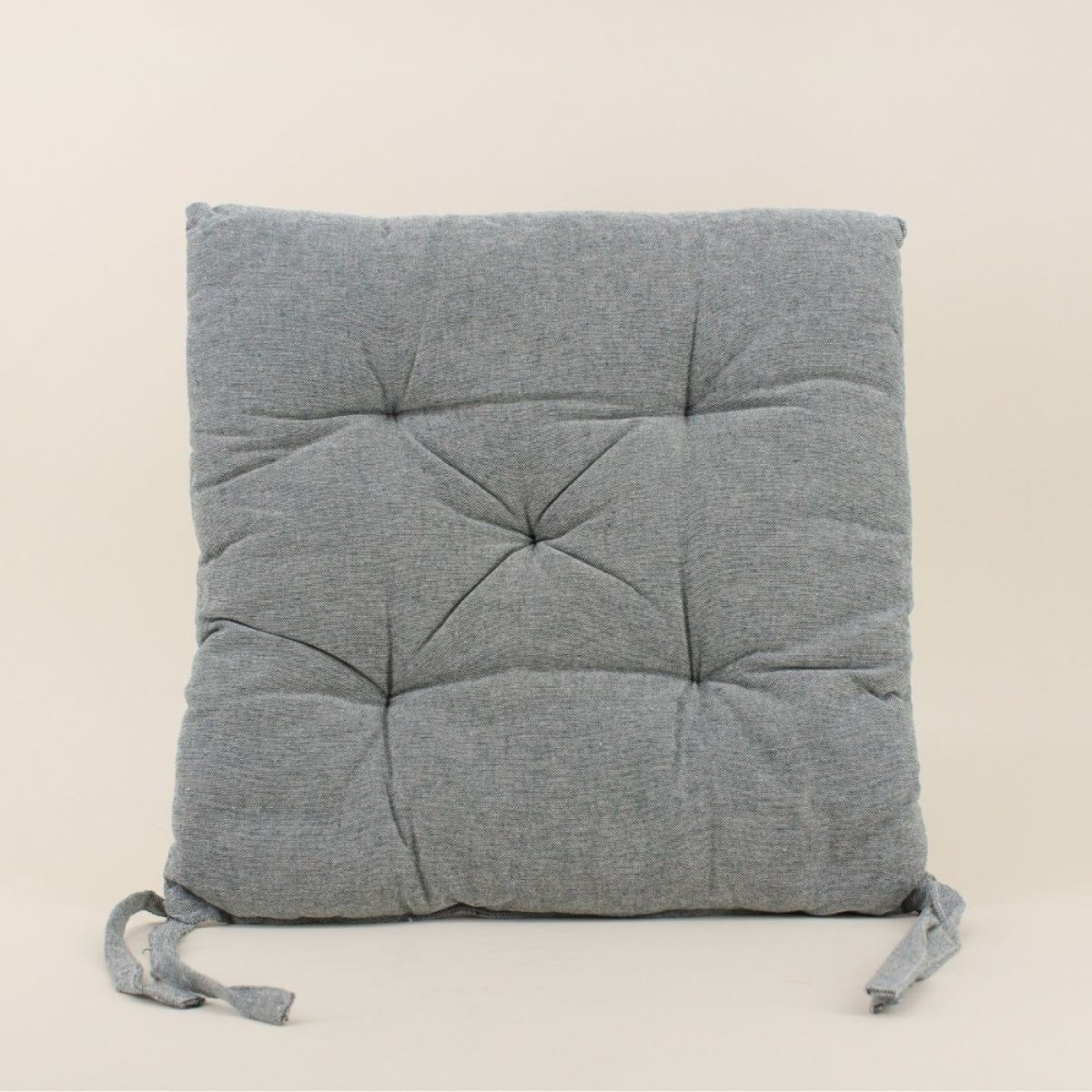 Lot de 4 galettes de chaise capitonnées vert, ORNAMI