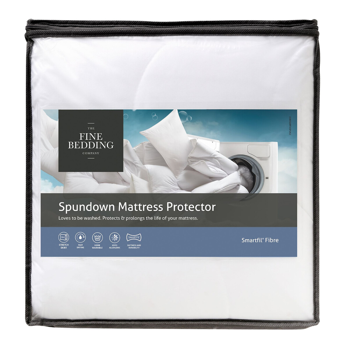 Spundown, Hypoallergenic Mattress Protector white, THE FINE BEDDING COMPANY
