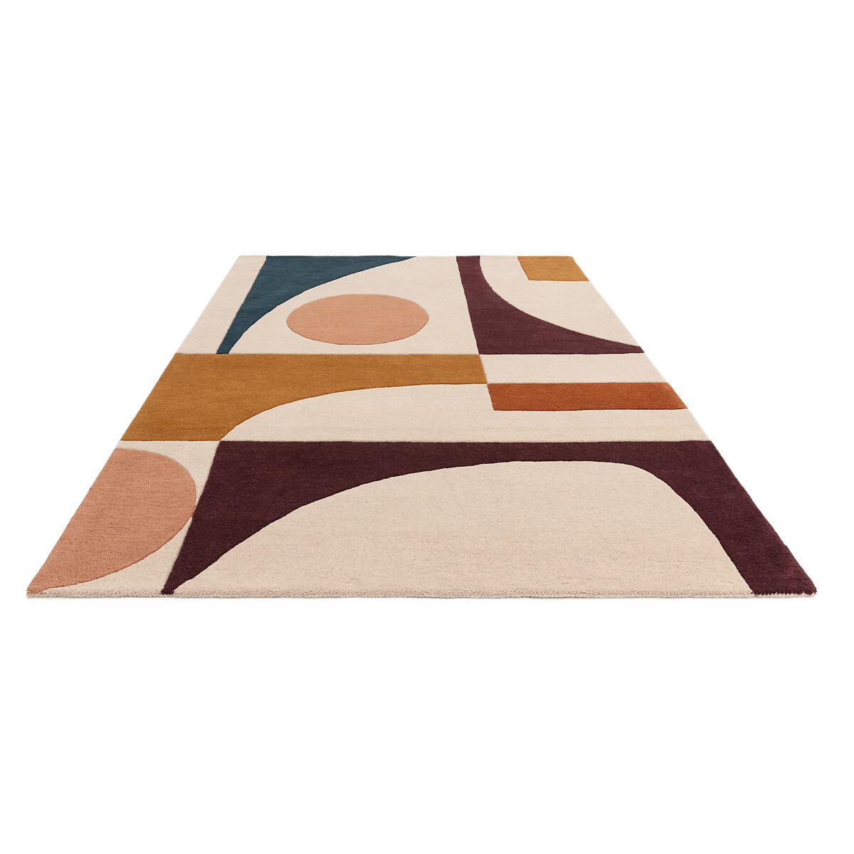 Bold Abstract Shapes Rug in 100% Wool multi-coloured, ÉDITÉ