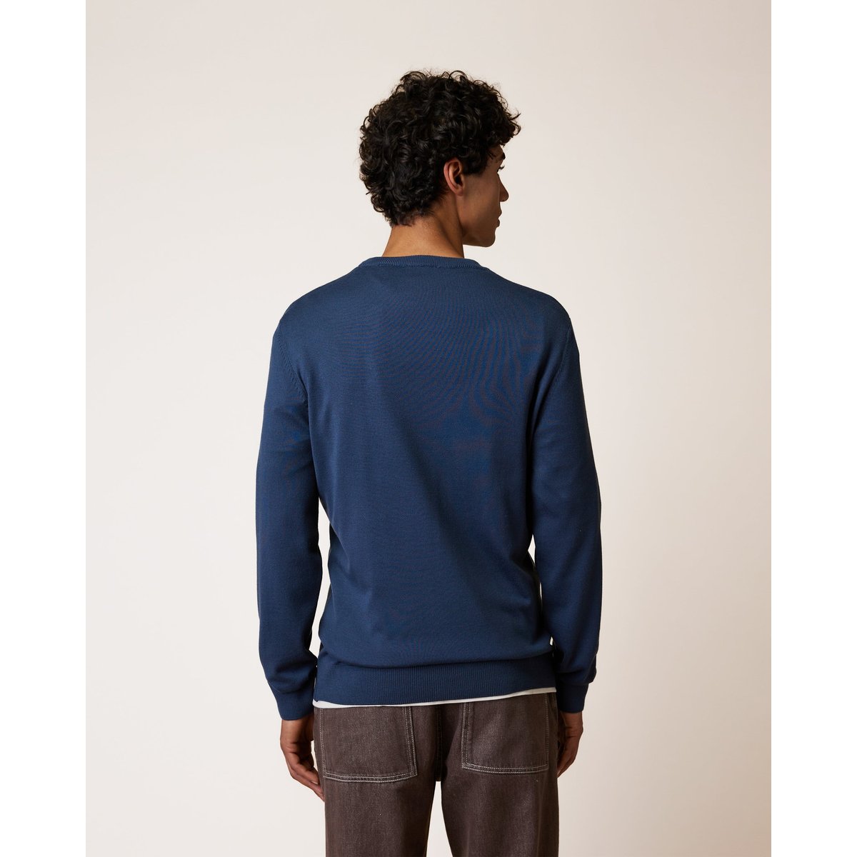Pull en maille bleu marine, FAGUO