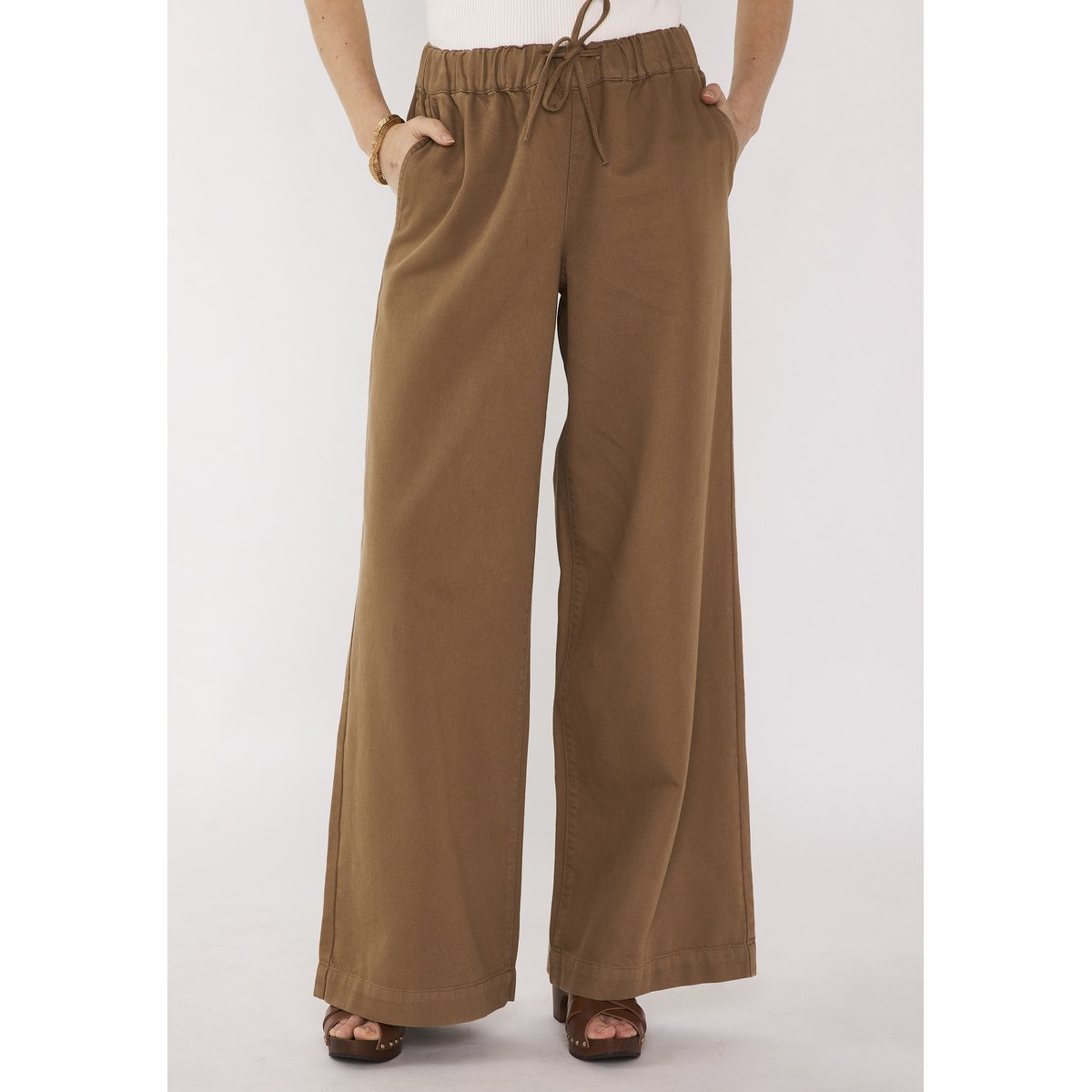 Pantalon extra large en coton MALO tabac, Maison 123