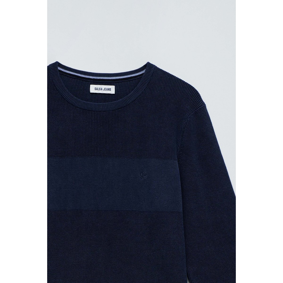 PULL EN MAILLE AVEC TEXTURE ecru, SALSA JEANS