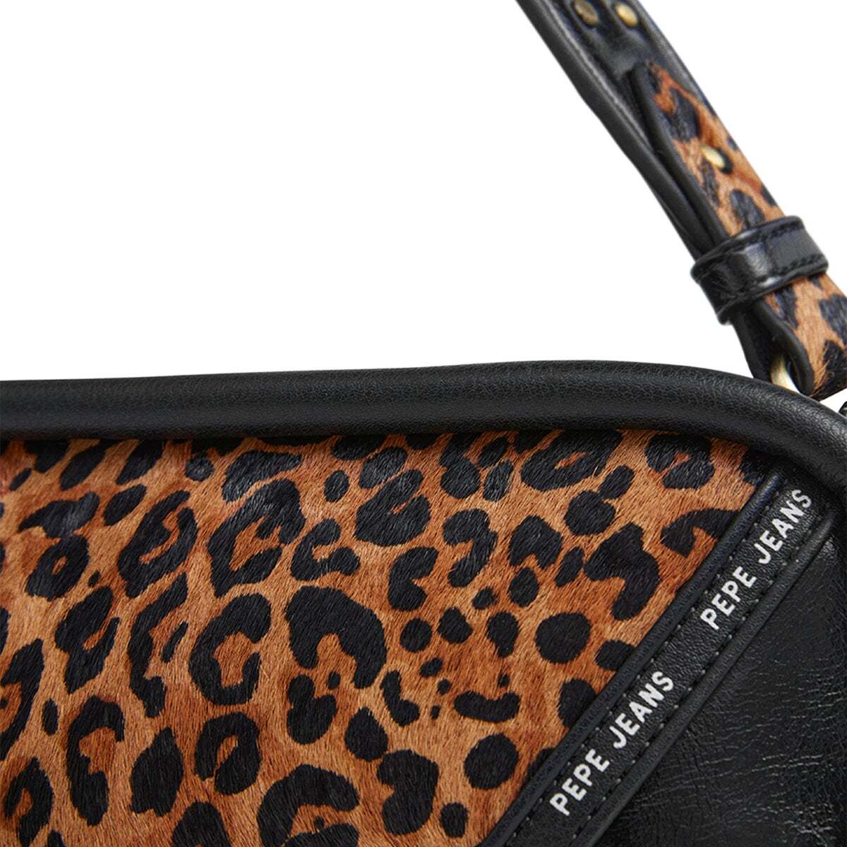 Sac Effet Cuir Imprimé Animal noir, PEPE JEANS