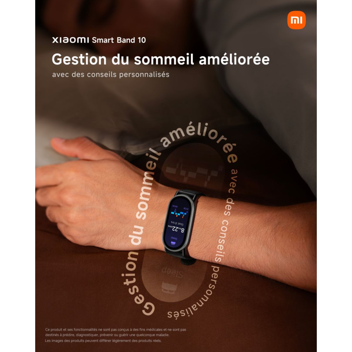 Montre santé Smart Band 10 Noir noir, XIAOMI