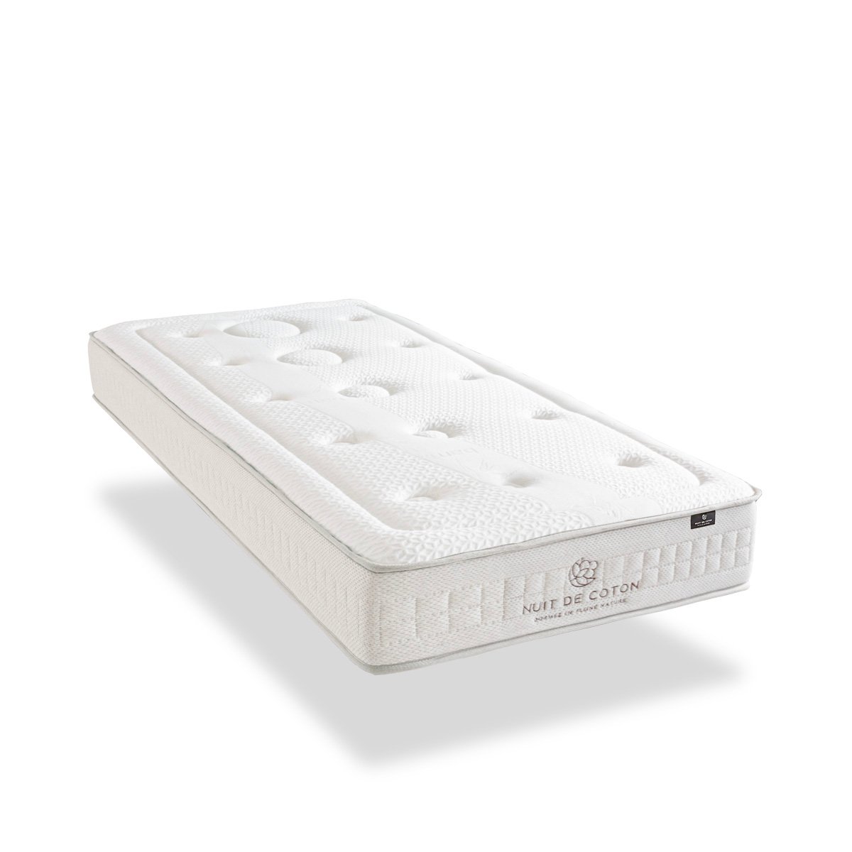 Ensemble Prélude 2.0 90x190 cm Matelas Latex 100% Naturel + Sommier Bois beige, BELLECOUR