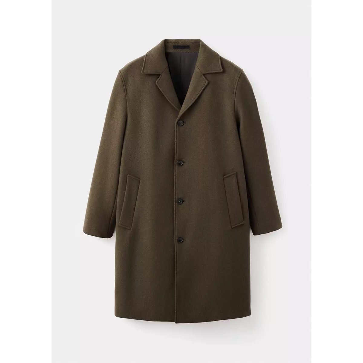 Manteau classique laine mélangée marron, MANGO MAN