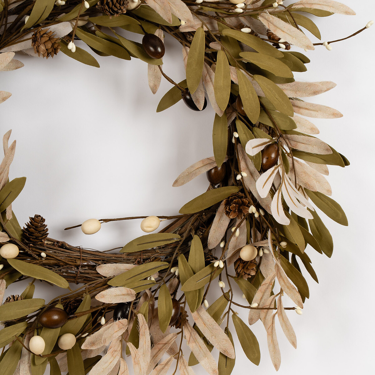 55cm Olive & Cone Wreath green, SO'HOME
