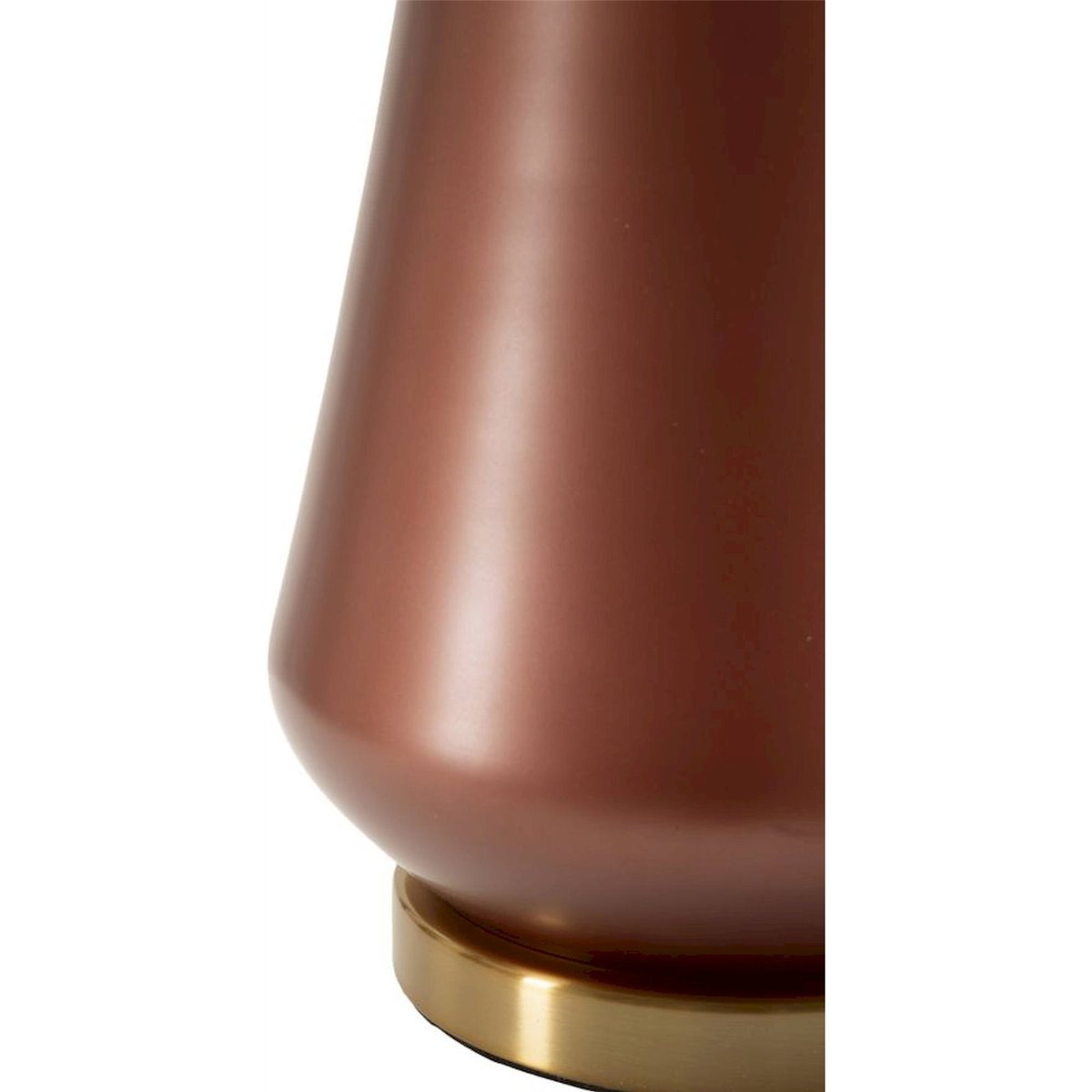 Lampe à poser verre et fer abat-jour GLAM marron et doré, RECOLLECTION