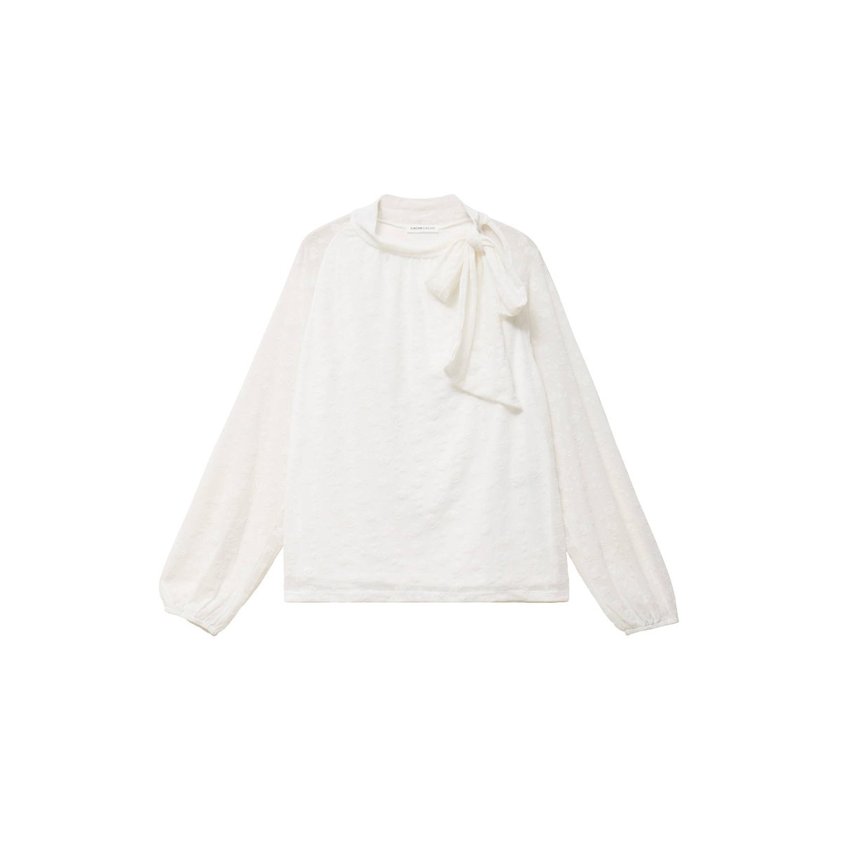 Blouse droite manches longues ecru, CACHE CACHE