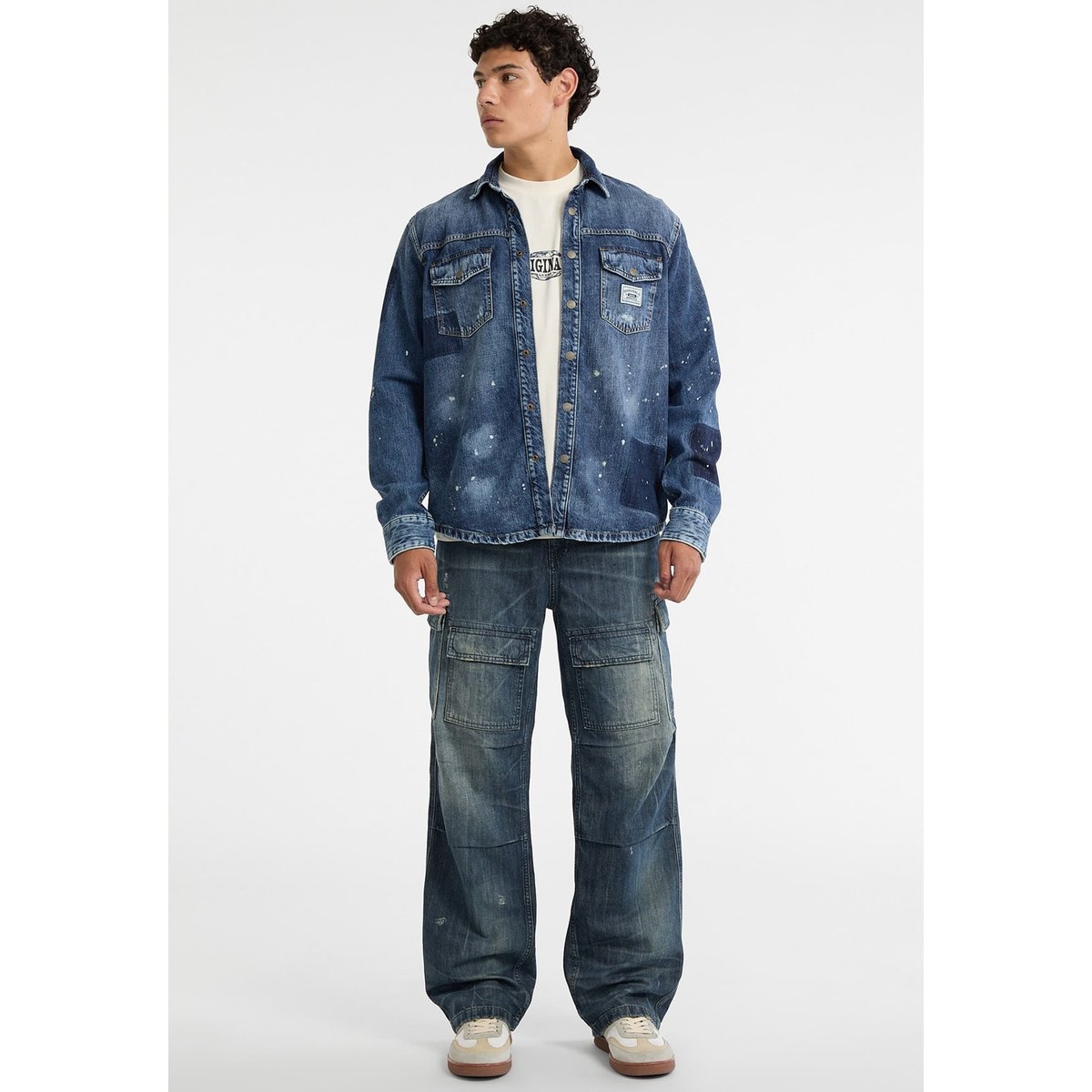 Chemise En Jean Oversize bleu, GUESS JEANS