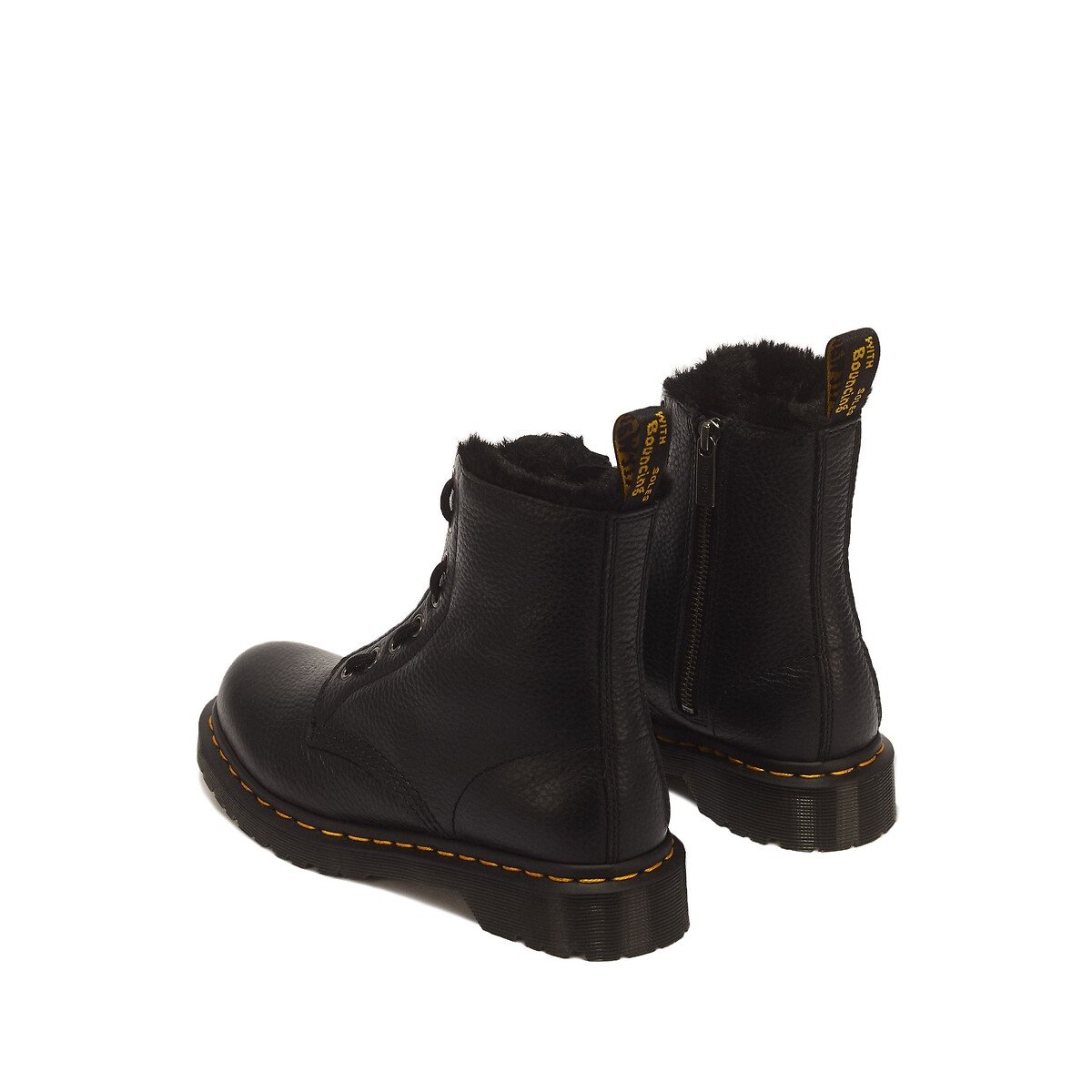Botas 1460, forradas, em pele, Nappa preto , DR. MARTENS